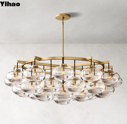 comprar Tipo de lâmpada incandescente casa de fazenda antiga candelabro de vidro teto luz estilo clássico fabricação em linha