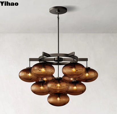 comprar 4W E12 LED lâmpadas de queda de luz moderno vidro candelabro teto montado fabricação em linha