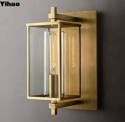 comprar K9 Vidro 1 lâmpada Decoração Ornamental Iluminação de parede acabamento de zinco climatizado fabricação em linha