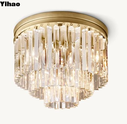 comprar Multi Ring Frame Luxury Ceiling Lights K9 Glass Wall Flush Mount Light fabricação em linha