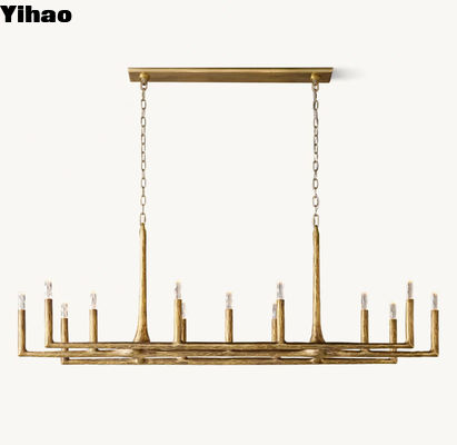 comprar 72' Vintage Farmhouse Lustreiro com G9 Lâmpada de Lâmpada de Latão Antiga fabricação em linha