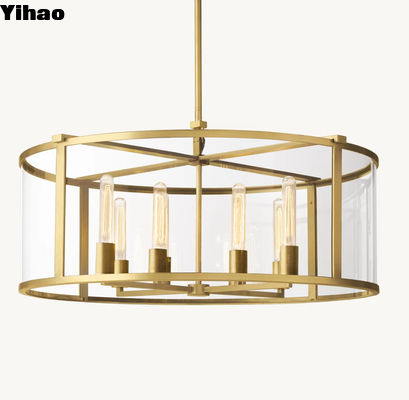 comprar Iluminação de candelabro contemporâneo de vidro de latão LED com lâmpada de 60 watts fabricação em linha