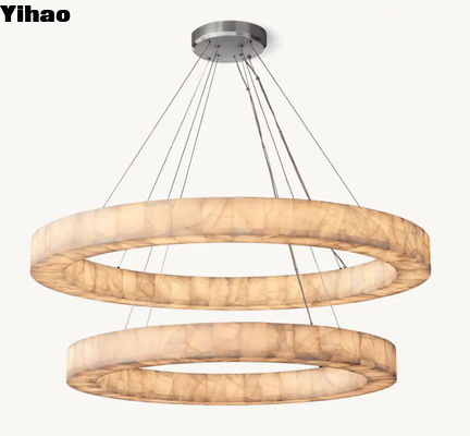 comprar 60 watts LED Foyer Lustreiro Brass Stone Large Foyer Pendant Light fabricação em linha