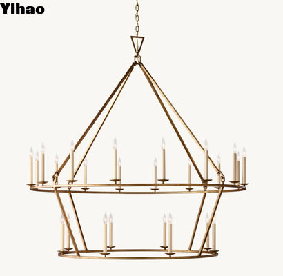 comprar 62' Diâmetro 54' H Luxo Dropship Lustreiros Grande Lustreiro de Brass fabricação em linha