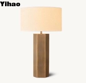 comprar Lâmpadas de mesa LED de base de latão sólido para quarto fabricação em linha