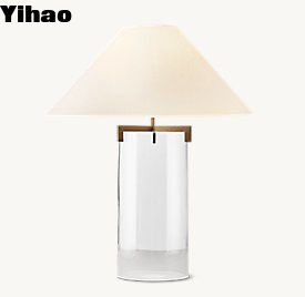 comprar Lâmpada de mesa de estudo moderna de base cilíndrica oca 110V-120V fabricação em linha
