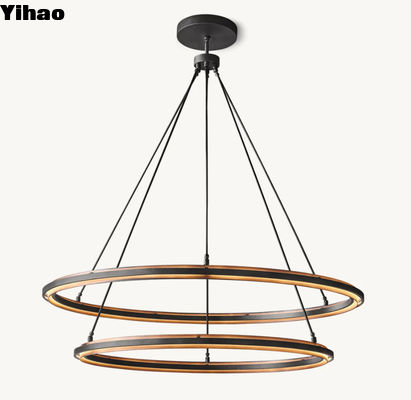 comprar Peralta de latão moderno / ferro dois níveis de candelabro redondo 60' fabricação em linha