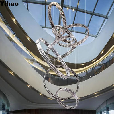 comprar Hotel Lobby Escada Iluminação Lustreiro K9 Lustreiro 110V-240V fabricação em linha