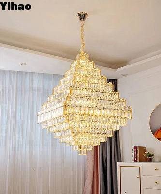 comprar Candelabro de ferro pendurado e de cristal fabricação em linha