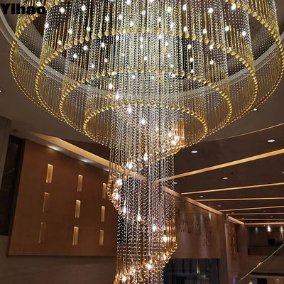 comprar Níquel / latão / bronze chuva gota linear cristal candelabro Sala de jantar fabricação em linha