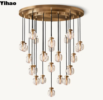 comprar 110-220V Cristal Lustreiro Tecto Luz Lustreiro Redondo Pérola fabricação em linha