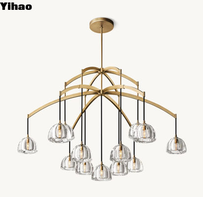 comprar Quarto de dormir Cristal Hemisfério Moderno Lustre Redondo 60W fabricação em linha