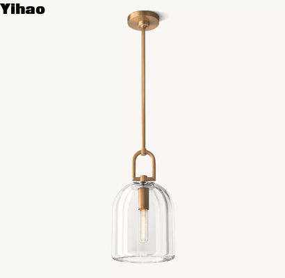 comprar Forma cilíndrica Vidro Pendente Suspendido Luz Botanista Pendente Cloche Hardwired fabricação em linha