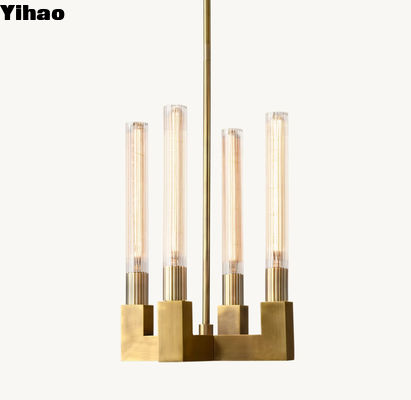 comprar Lâmpadas de teto LED suspensas comerciais de vidro metálico com forma cilíndrica fabricação em linha