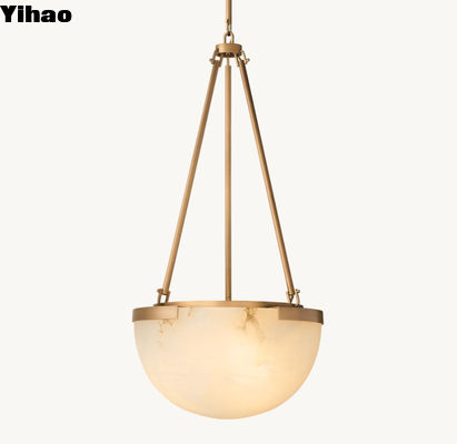 comprar Iluminação suspensa de teto de pedra metálica de latão fabricação em linha