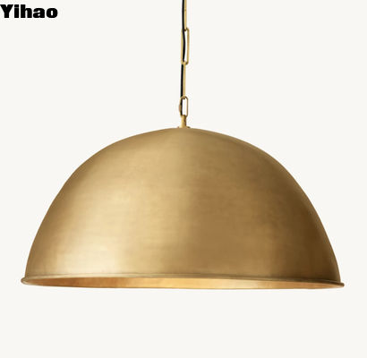 comprar Níquel / latão / bronze Grande Cúpula Pendente Luz Altura ajustável fabricação em linha
