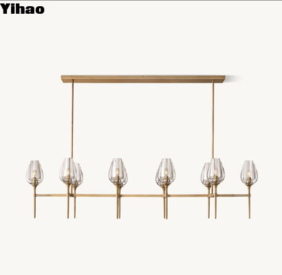 comprar Candelabro de latão Vintage feito sob encomenda Candelabro de Tulipa Linear 65' fabricação em linha