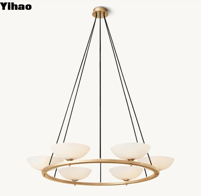 comprar Lâmpada de teto de latão e vidro 85-265 volts fabricação em linha