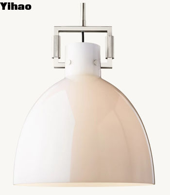 comprar Níquel / latão / bronze Grande Cúpula Pendente Luz Altura ajustável fabricação em linha