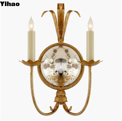 comprar Gramercy Double Sconce Lâmpadas de parede de latão Lâmpadas de parede de interior 110-240V Voltagem fabricação em linha