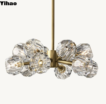 comprar Brasão Esfera de cristal Vidro transparente Lustreiro redondo 24' Bronze Lacado Queimado fabricação em linha