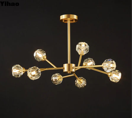 comprar Tamanho personalizável Cristal Lustreiro lindo Yihaowo YH-1014-11 Para espaços de luxo fabricação em linha