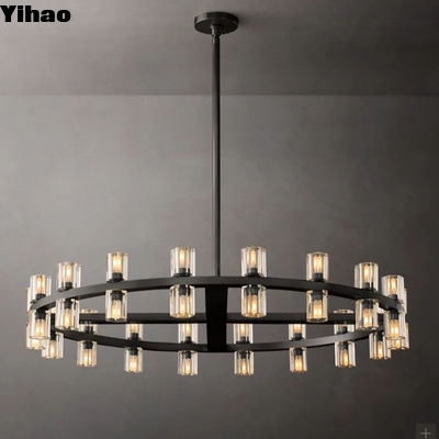 comprar Elegante candelabro de cristal de acabamento cromado de 140 cm de diâmetro fabricação em linha