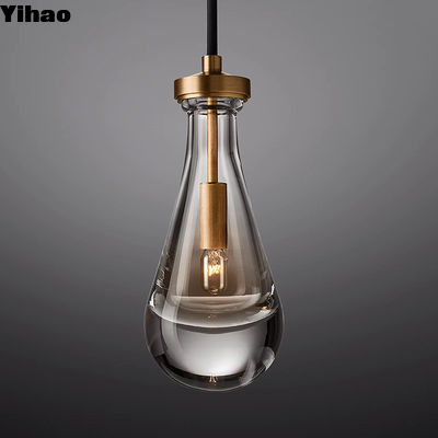 comprar 34*34*18cm Lâmpada de quarto moderna de latão antico-queimado com quatro barras de vidro translúcidas fabricação em linha