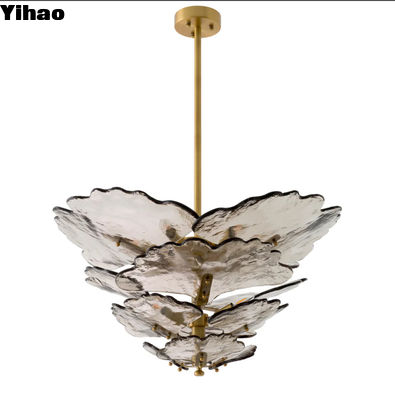 comprar Luxo Moderno Grande Lâmpadas de Cristal de Latão Para Sala de Jantar Decoração de teto interior fabricação em linha