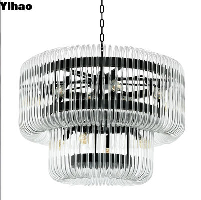 comprar Villa Hall LED Modern Art Deco Design Redondo Cristal Lustreiro Para Hotel Casa Sala de estar fabricação em linha
