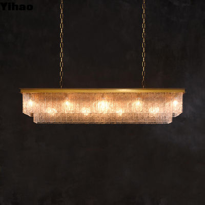 comprar Montador de teto Lustreiro de cristal interno com casca Pendente retangular Dimenção 124cm/49