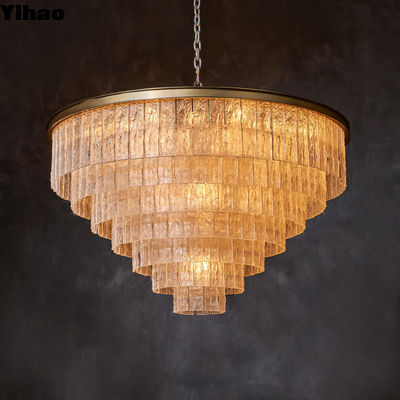 comprar Bark 7 Ring Round Ceiling Chandelier Pendant Light em latão e vidro âmbar fabricação em linha