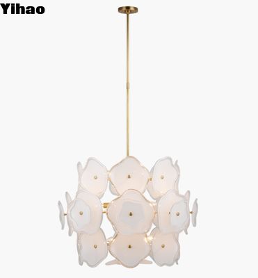 comprar KS 5067 Leighton Large Barrel Chandelier Soft Brass Polished Nickel With Blush/Cream Tinted Class (Classe de bronze polido polido com cor vermelha/creme) fabricação em linha