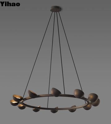 comprar Candelabro de latão de 12 luzes com altura ajustável para decoração de casa moderna fabricação em linha
