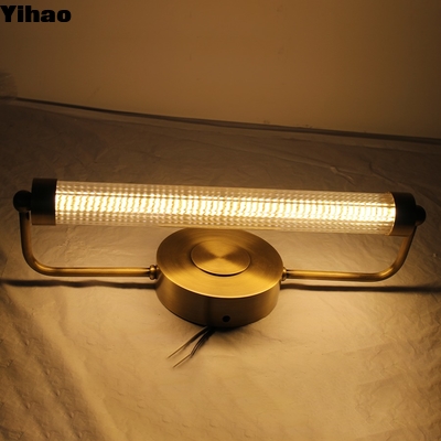 comprar Modern Brass LED Wall Lamp with Crystal Shade for Living Room fabricação em linha