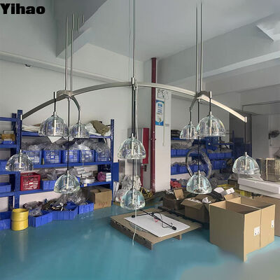 comprar Fábrica Yihao Corpo de latão direto Cristal Chandelier Sombra com 3500K LED Branco Quente para Hotel de luxo e iluminação doméstica fabricação em linha