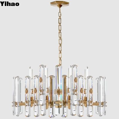 comprar Corpo de Brass Crystal Shade Pendant Light com 50000 horas de vida útil para decoração de casa e hotel de luxo fabricação em linha