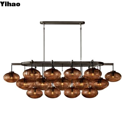 comprar Lâmpadas de cobre modernas de luxo com sombra de cristal e vida útil de 50000 horas para iluminação elegante fabricação em linha
