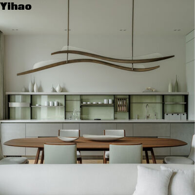 comprar Corpo de latão Cristal Chandelier com 3500K Quente Branco LED Lâmpada Pendente para sala de jantar de teto alto fabricação em linha