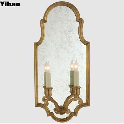 comprar Sconce de parede de latão feito à mão com design personalizável e luz branca quente de 2700K para decoração de interiores elegante fabricação em linha
