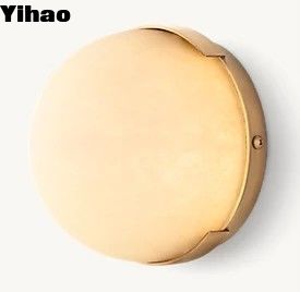 Lâmpadas de teto de quarto de latão 1000 lumens com sombra de alabastro