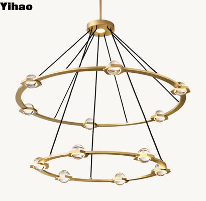 lustre redondo de dois andares de brilho 48'