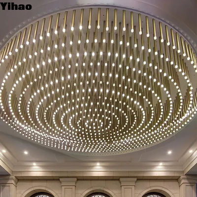 Iluminação de cristal de luxo de luxo para lobby do hotel 110-240V
