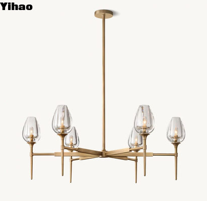Grande candelabro de vidro moderno