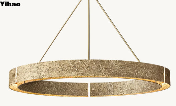 15 kg Lâmpadas de cristal de latão redondo para interiores, acabamento de cromo, montagem de teto