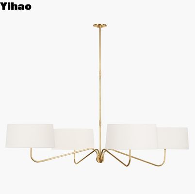 TOB 5350 Canto Grande Quatro braços candelabro Polido Níquel / Mão esfregada de latão antigo / Bronze e latão