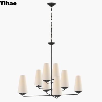 ARN 5205 Fontaine Large Offset Chandelier Plaster Branco / Envelhecido de Ferro / Plaster Dourado