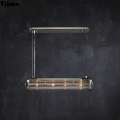 Pendente retangular durável Newton Natural e elegante 4 lâmpadas E12 25W 2200K