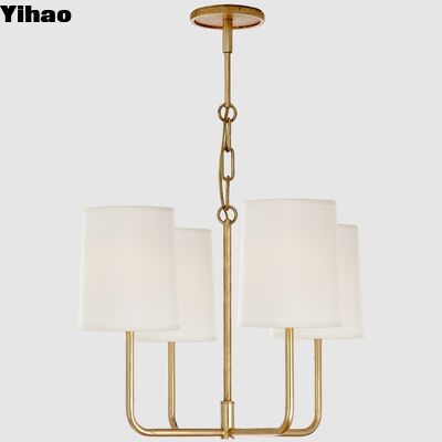 Luz de luxo moderna de latão com altura ajustável e garantia de 5 anos para candelabro de sala de estar