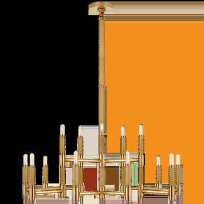 Lâmpada de pingente de níquel polido com altura ajustável com 50000 horas de vida útil para hotel e sala de estar